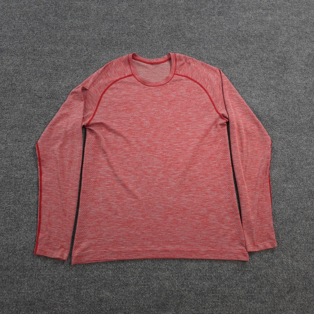 Lululemon Shirt Mens M Red Metal Vent Tech Performance Tee Run Gym Athletic